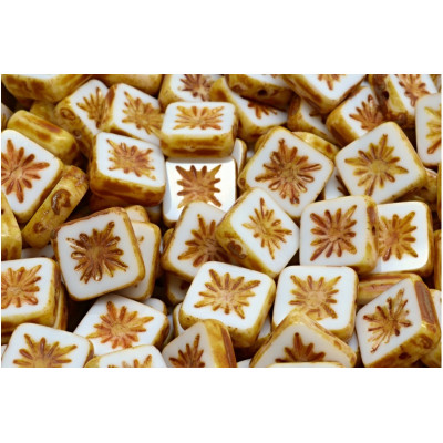 Ploškované čtverečky kiwi 10 mm č. 173