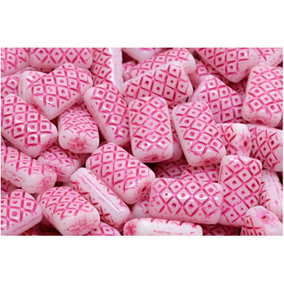 Korálky Mřížkovaný polštářek č.2326 (13x7mm)