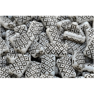 Korálky Mřížkovaný polštářek č.2330 (13x7mm)