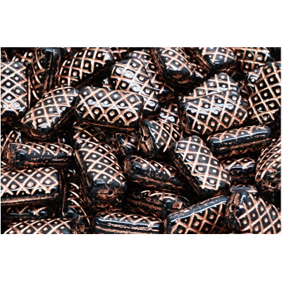 Korálky Mřížkovaný polštářek č.2332 (13x7mm)