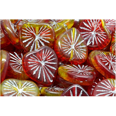 Korálky Kiwi Srdíčka č.2391 (18x18mm)