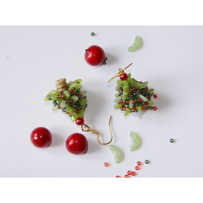 Náušnice stromeček - stavebnice