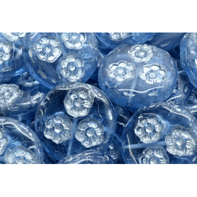 Korálky mince s kvítky 3044 (21 mm)