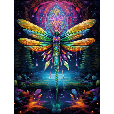 Diamantové malování - Magická vážka č. 1132 - 45x65cm