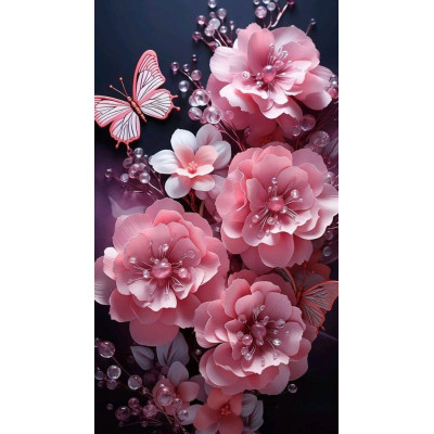 Diamantové malování - Růžový sen č. 1149 - 40x70cm