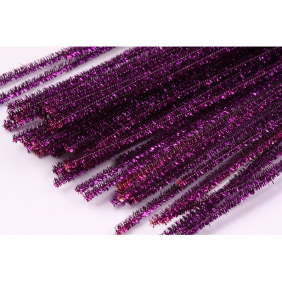 Chlupaté drátky růžové lurex č.23