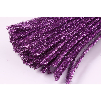 Chlupaté drátky fialové lurex č.24