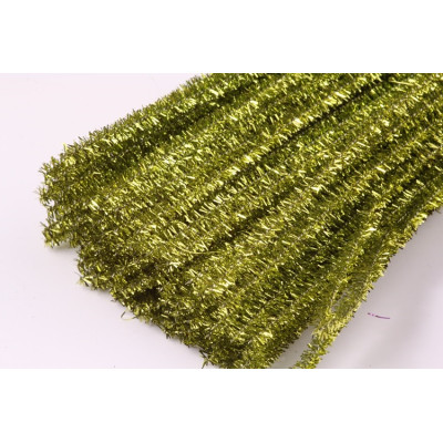 Chlupaté drátky světle zelené lurex č.27