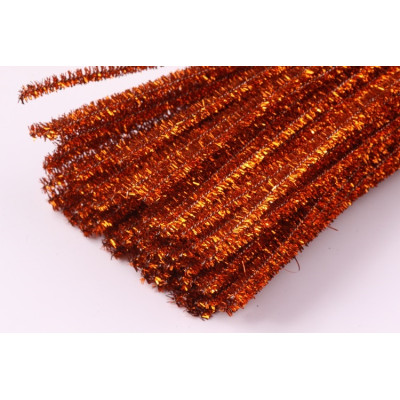 Chlupaté drátky oranžové lurex č.29