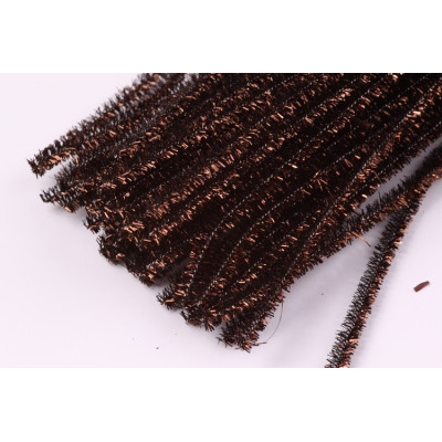 Chlupaté drátky hnědé lurex č.30