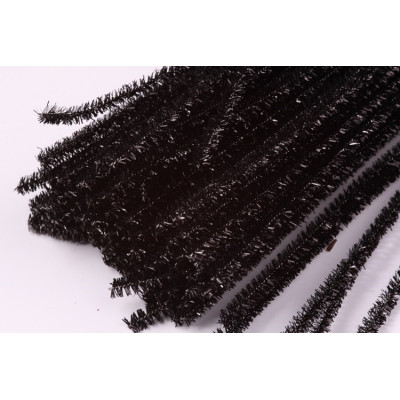 Chlupaté drátky černé lurex č.31