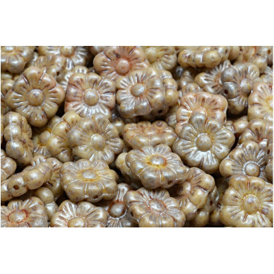 Korálky čtvercové kytičky 3143 (11x11mm)