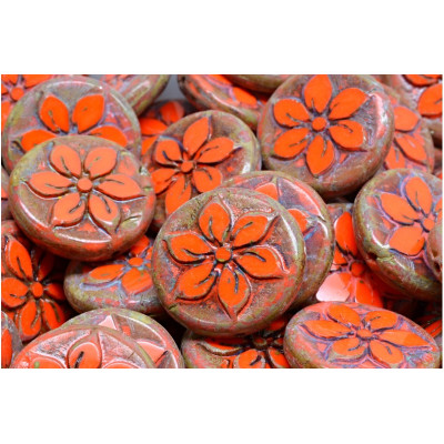 Ploškovaná kytička 18x18 mm č. 38