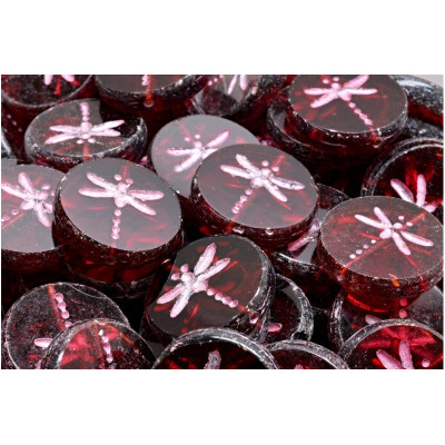 Ploškované korálky vážka 17 mm č. 41