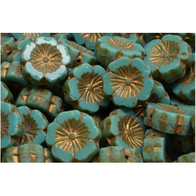 Ploškované korálky květ 14 mm č. 45