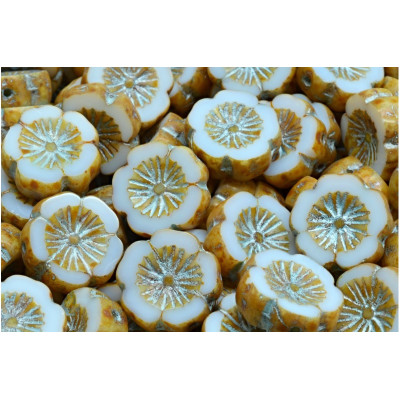 Ploškované korálky květ 14 mm č. 46