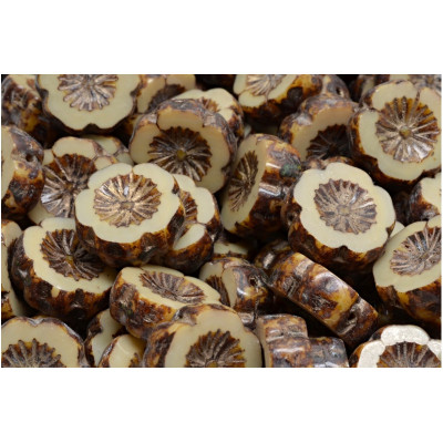 Ploškované korálky květ 14 mm č. 47