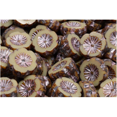 Ploškované korálky květ 14 mm č. 49