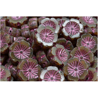 Ploškované korálky květ 14 mm č. 50