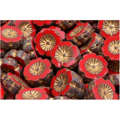 Ploškované korálky květ 14 mm č. 51