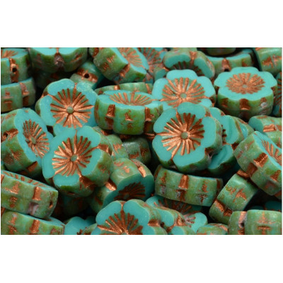 Ploškované korálky květ 14 mm č. 52