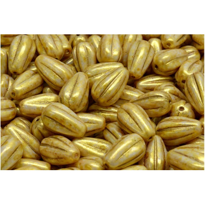 Korálky oválný meloun č. 3347 (13x8mm)