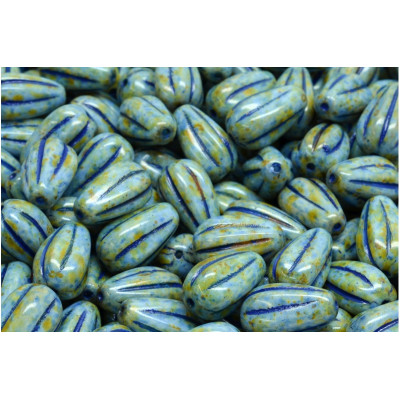 Korálky oválný meloun č. 3348 (13x8mm)