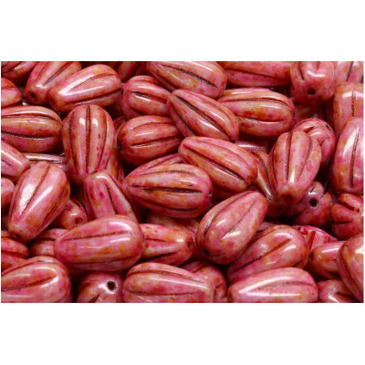 Korálky oválný meloun č. 3350 (13x8mm)