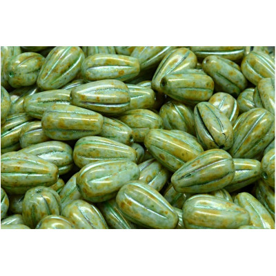 Korálky oválný meloun č. 3352 (13x8mm)