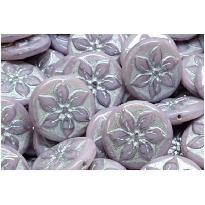 Korálky mince s květem 4959 (18x18mm)