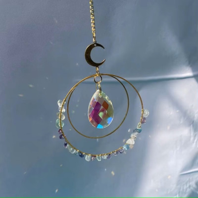 Stavebnice lapač slunce kruhy s Fluoritem č.21