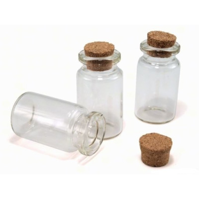 Skleněná lahvička s korkem malá 20x40mm