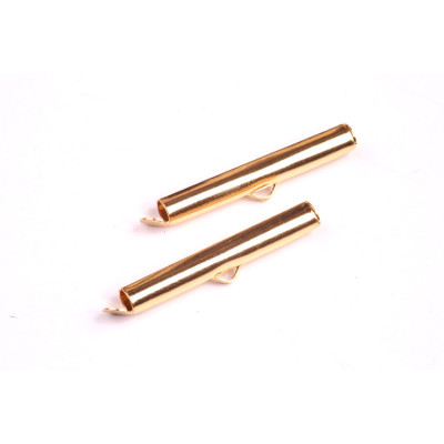 Ocelová koncovka zasouvací zlatá 35 mm