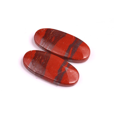 Kabošony páry Snake skin jasper č.P2 (31x14x5mm)