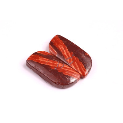 Kabošony páry Snake skin jasper č.P27 (25x11x5mm)