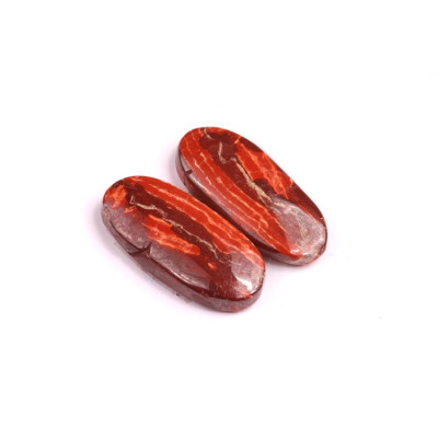 Kabošony páry Snake skin jasper č.P36 (25x12x5mm)