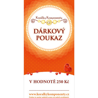 Dárková poukázka 250 kč - Prodejny