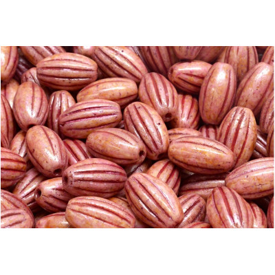 Korálky oválný meloun č. 5073 (14x8mm)