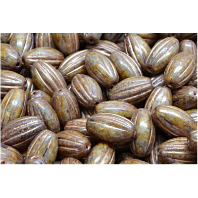 Korálky oválný meloun č. 5074 (14x8mm)