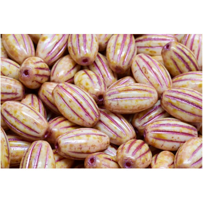 Korálky oválný meloun č. 5076 (14x8mm)