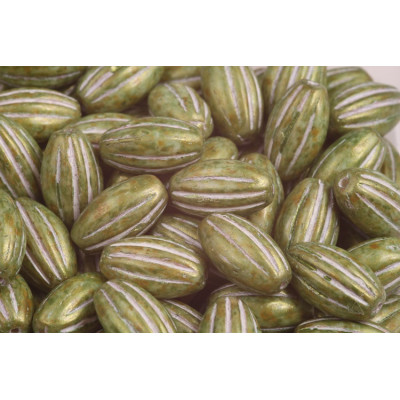 Korálky oválný meloun č. 5075 (14x8mm)