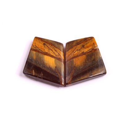 Kabošony páry Tygří Oko č.P153 (18x17x4mm)