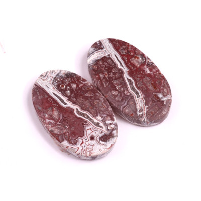 Kabošony páry Lace Agate č.P182 (26x16x4mm)