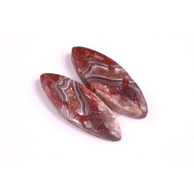 Kabošony páry Lace Agate č.P193 (27x10x4mm)