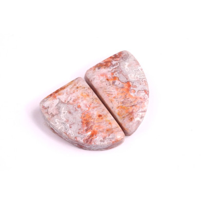 Kabošony páry Lace Agate č.P194 (19x14x5mm)