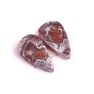 Kabošony páry Lace Agate č.P196 (24x14x4mm)