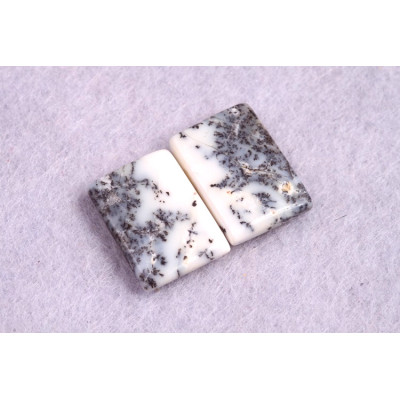 Kabošony páry Dendritický Opál č.P215 (17x12x4mm)