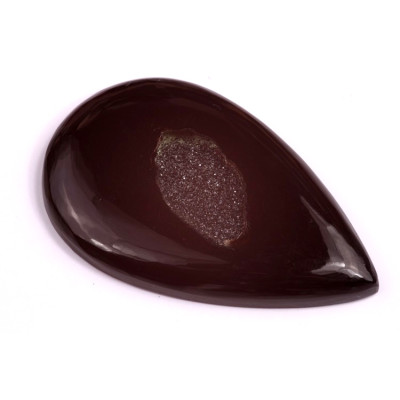 Kabošon Black Agate Druzy č.2456 (50x32x6mm)