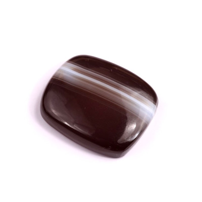 Kabošon Black Banded Agate č.2471 (30x26x7mm)