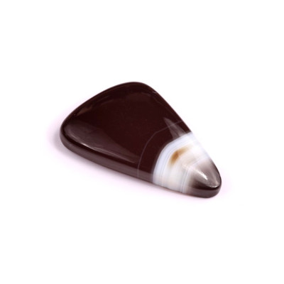 Kabošon Black Banded Agate č.2475 (33x20x6mm)